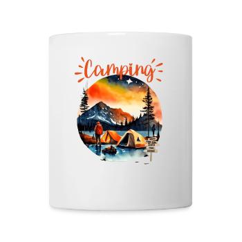 Camping time - relaxing time in the forrest - Tasse - Weiß - Vorne
