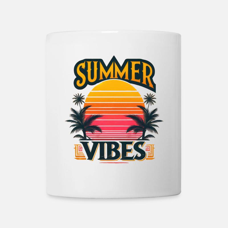 Tropical Summer Vibes: Sunset Adventure Awaits - Mug - white