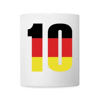10 Zahl Deutschland Trikot - Tasse - Weiß - Vorne