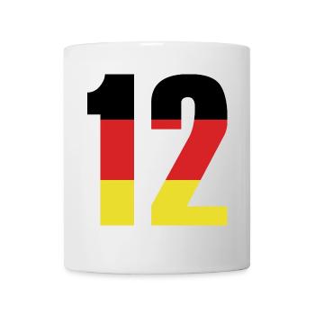 Maillot 12 numéros Allemagne - Mug blanc - blanc - Devant
