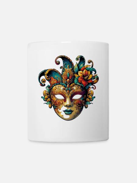 Masque du Carnaval de Venise - Mug blanc - blanc
