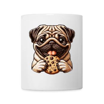 Funny Pug Dog, Cookies, Dessert, Dessert - Mug - white - Front