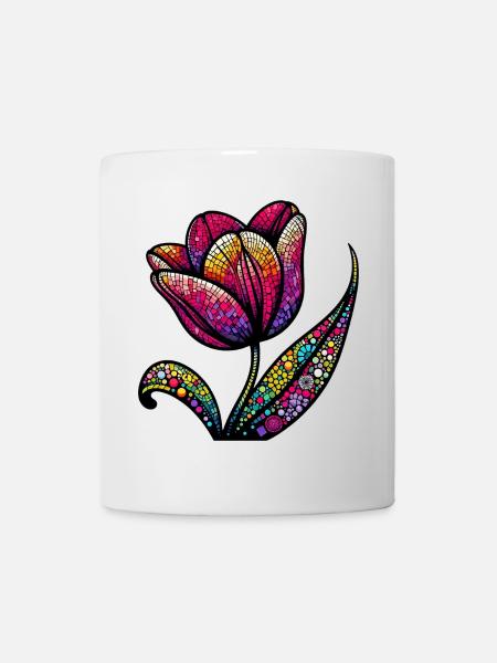Tulpe - Tasse - Weiß