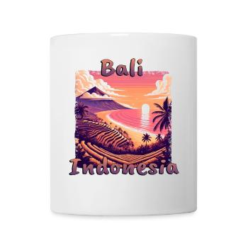 Bali Indonesia Sunset Beach Orange - Mug - white - Front