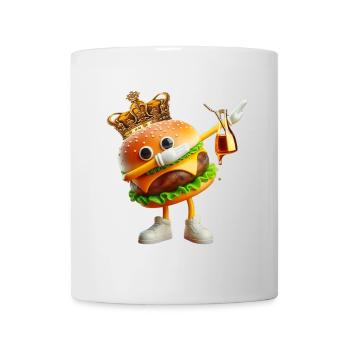 Royal Burger King : Héros couronné - Mug blanc - blanc - Devant
