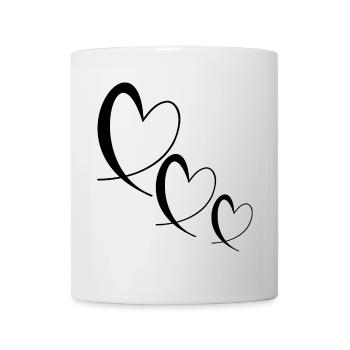 HERZ. VIELEN DANK. GELIEBTE. MEISTER. DANKE HERRIN. - Tasse - Weiß - Vorne