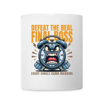 Defeat the real every morning - Mug - white - Front