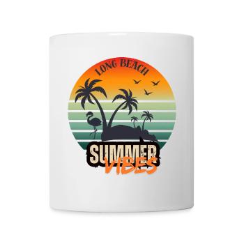 Summer time Palm beach Holiday Sommerzeit Urlaub - Tasse - Weiß - Vorne