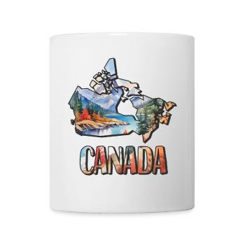Watercolor Map of Canada - Mug - white - Front