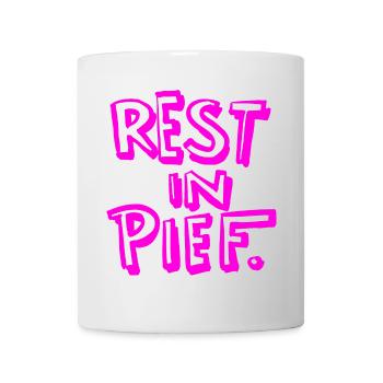 REPOS À PIEF (R.I.P.) Rose - Mug blanc - blanc - Devant