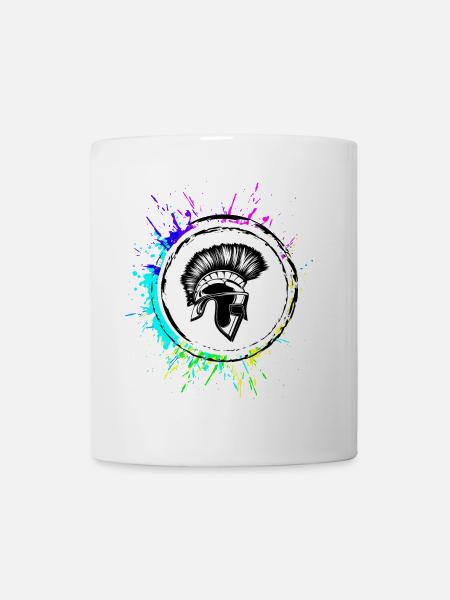Spartaner Helm - Tasse - Weiß