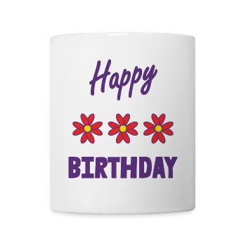 HAPPY BIRTHDAY. HAPPY BIRTHDAY. ANNIVERSARY. - Mug - white - Front