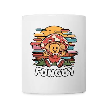 Funny Cartoon Mushroom Character Funny Guy - Mug - white - Front
