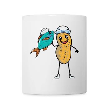 Pêcheur d’arachides Pêcheur Poisson Poisson Lac marin - Mug blanc - blanc - Devant