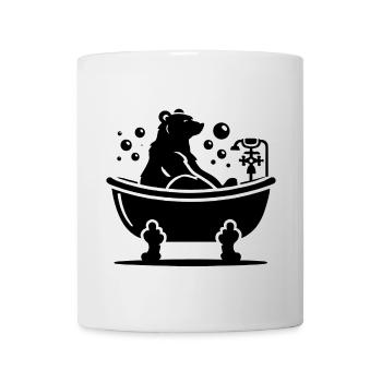 Niedlicher Bär in der Badewanne - Tasse - Weiß - Vorne