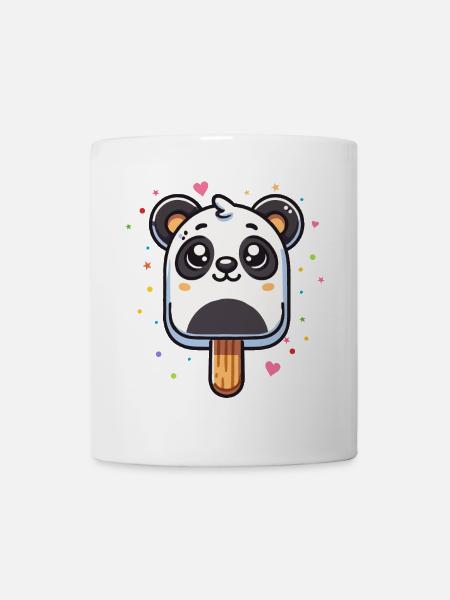 niedliches Panda-Eis-Motiv für den Sommer - Tasse - Weiß