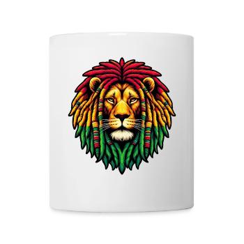 Rasta Lion, Jamaica, Jamaica, Jamaican - Mug - white - Front