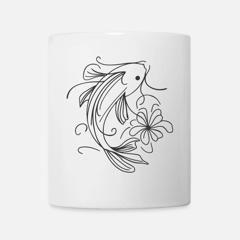 Fish Splash Art Sleek - Tasse - Weiß
