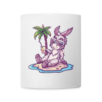 Donkey Summer Beach Comic - Mug - white - Front