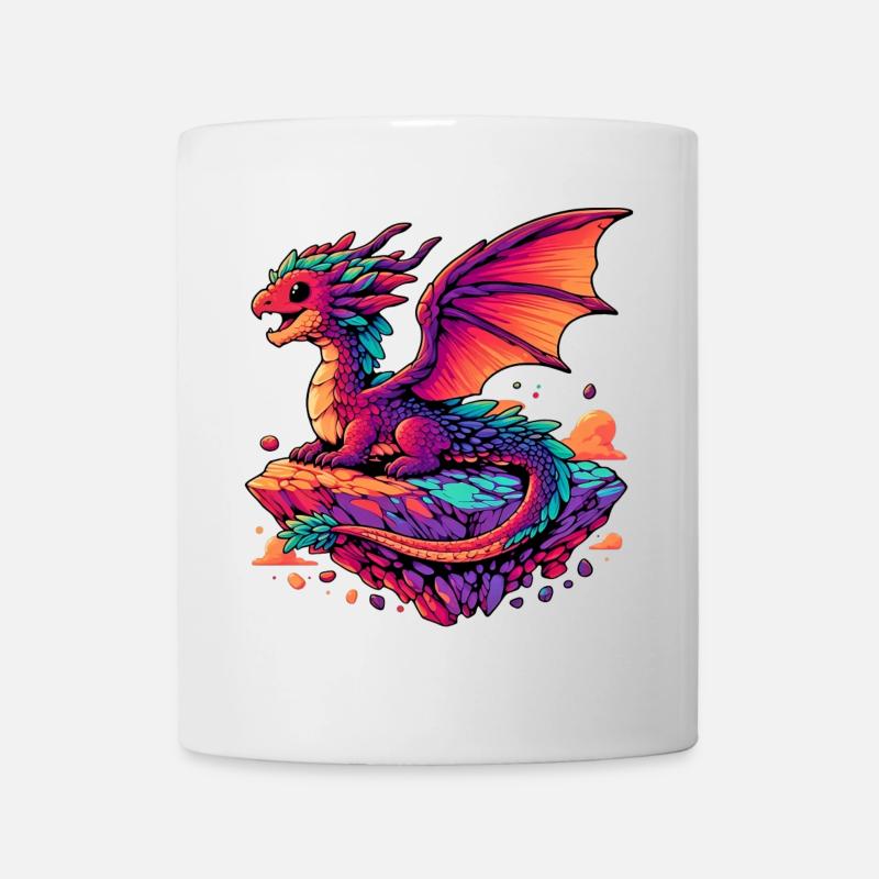 Drache - Tasse - Weiß