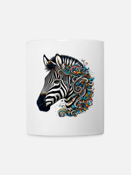 Zebra - Tasse - Weiß