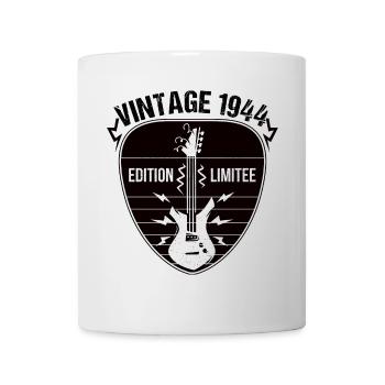 Vintage 1944 médiator guitare cadeau guitariste - Mug blanc - blanc - Devant