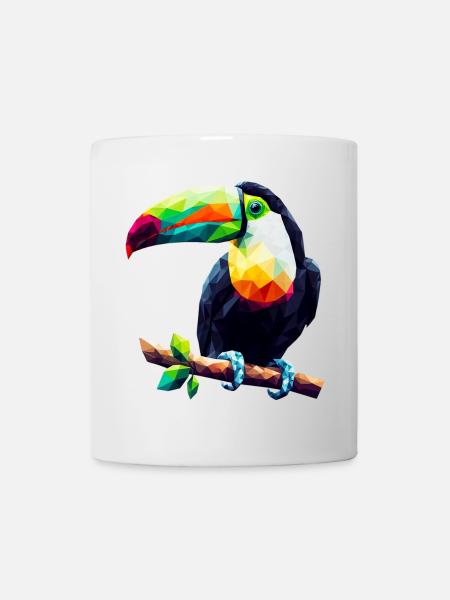 Polygonaler Tukan - Tasse - Weiß