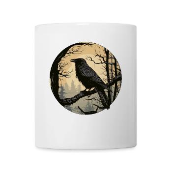 Corbeau - Mug blanc - blanc - Devant
