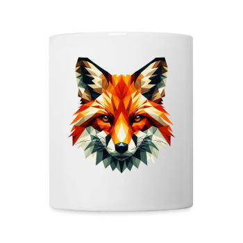 Renard polygonal - Mug blanc - blanc - Devant