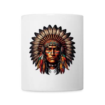 Amerikanischer Indianer Amerikaner - Tasse - Weiß - Vorne