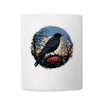 Corbeau - Mug blanc - blanc - Devant