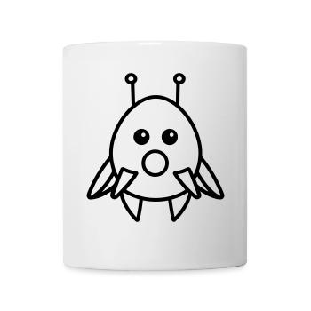 fliegende Untertasse - Tasse - Weiß - Vorne
