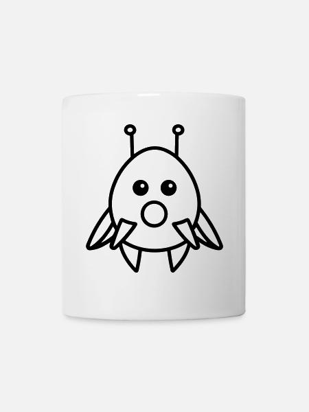 fliegende Untertasse - Tasse - Weiß