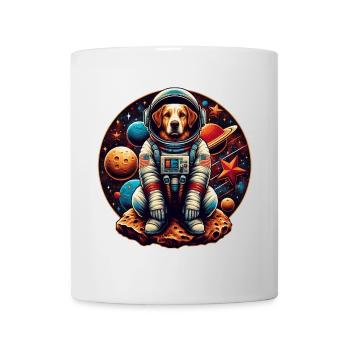 Space Pup Adventure: Astronaut Dog in der Galaxis - Tasse - Weiß - Vorne
