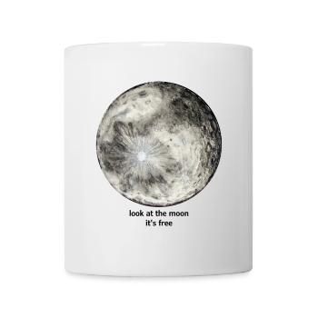 look at the moon, it's free - Mug - white - Front