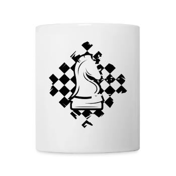 Schach Feld Knight Pferd Illustration Verein Logo - Tasse - Weiß - Vorne