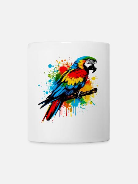 Papagei - Tasse - Weiß