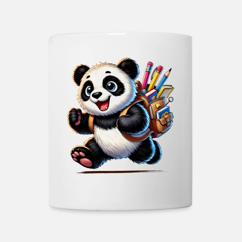 Schulstart mit Panda:Panda für Schulanfänger - Tasse - Weiß