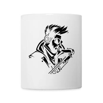 Dessin de saxophoniste - Mug blanc - blanc - Devant