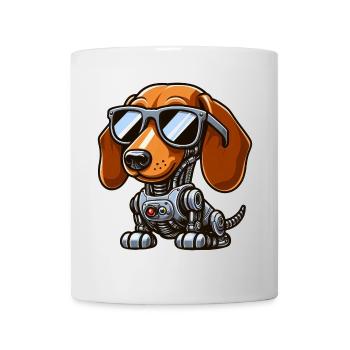 Dachshund Robot Sci-Fi Mech Cyborg Dog - Mug - white - Front
