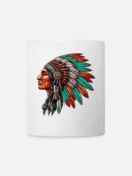 Amérindien Américain - Mug blanc - blanc