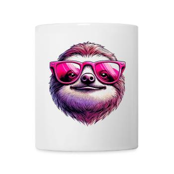Paresseux avec lunettes de soleil - Mug blanc - blanc - Devant