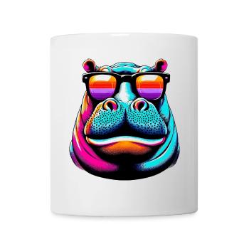 Hippopotamus with Sunglasses - Mug - white - Front
