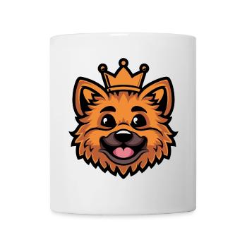 Couronne de tête de chien de Poméranie - Mug blanc - blanc - Devant