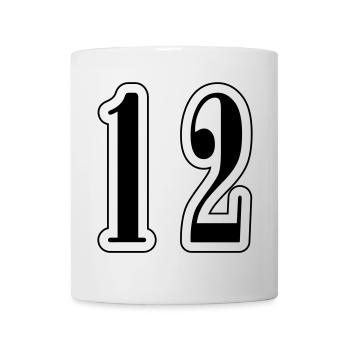 12 Symbole numérique - Mug blanc - blanc - Devant