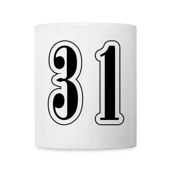 31 Symbole numérique - Mug blanc - blanc - Devant