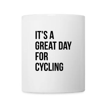 Radfahren - Tasse - Weiß - Vorne