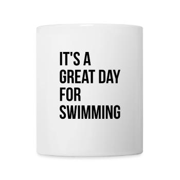 schwimmen - Tasse - Weiß - Vorne