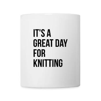 Knitting - Mug - white - Front