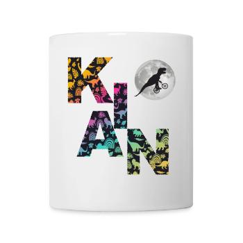 KIAN - Schöner Jungen Name mit Dinosaurier - Tasse - Weiß - Vorne